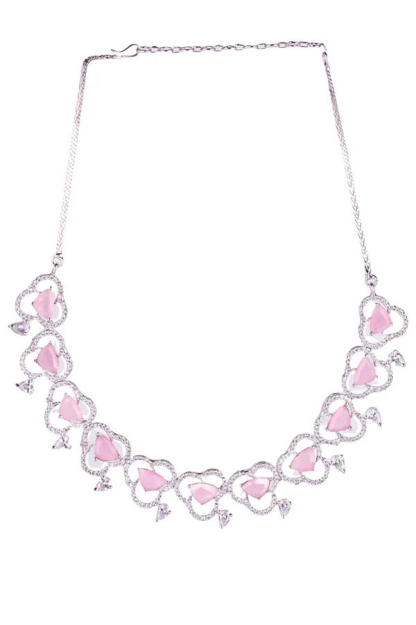 Monalisa_Pink_Brass__Silver_Plated_Handcrafted_Water_Resistance_CZ_Stone__Necklace__Set_For_Women