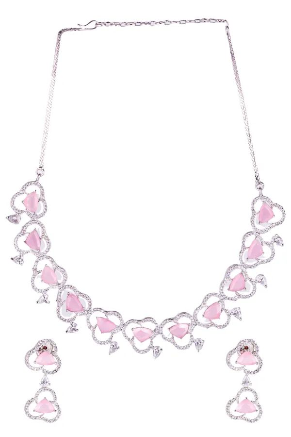Monalisa_Pink_Brass__Silver_Plated_Handcrafted_Water_Resistance_CZ_Stone__Necklace__Set_For_Women