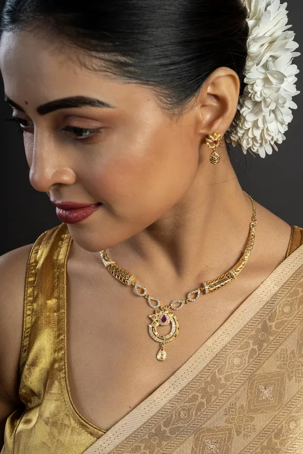 KAYRAH_Women_Red_Brass_Material_Crafted_Zircon_Stone_Studed_Necklace_with_Earrings_|_Modern,_Esthetic_Jewellery_for_Women_and_Girls|_Gifting_Accessories