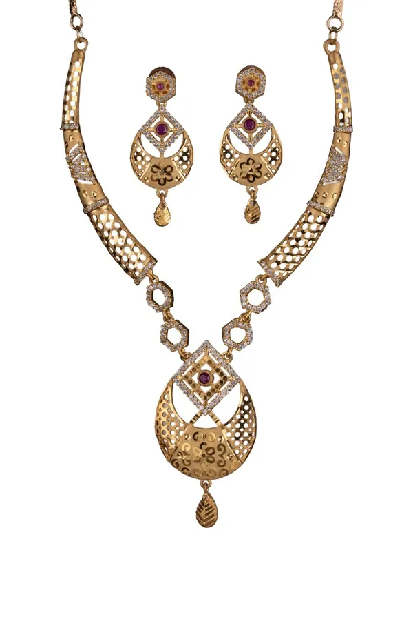KAYRAH_Women_Red_Brass_Material_Crafted_Zircon_Stone_Studed_Necklace_with_Earrings_|_Modern,_Esthetic_Jewellery_for_Women_and_Girls|_Gifting_Accessories