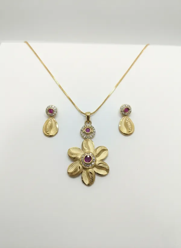 KAYRAH_Women_Red_Brass_Material_Crafted_Zircon_Stone_Studed_Necklace_with_Earrings_|_Modern,_Esthetic_Jewellery_for_Women_and_Girls|_Gifting_Accessories