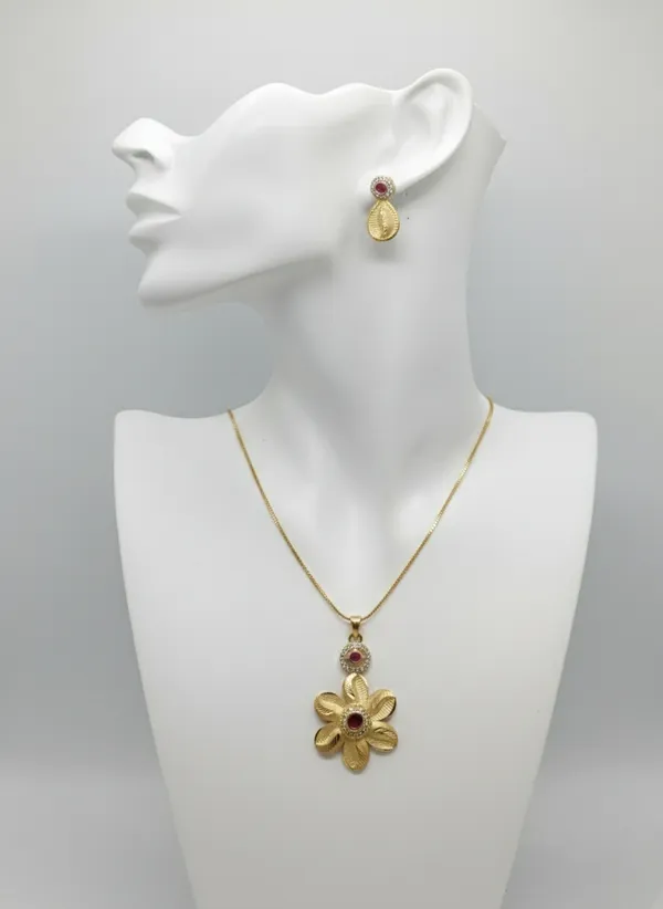 KAYRAH_Women_Red_Brass_Material_Crafted_Zircon_Stone_Studed_Necklace_with_Earrings_|_Modern,_Esthetic_Jewellery_for_Women_and_Girls|_Gifting_Accessories