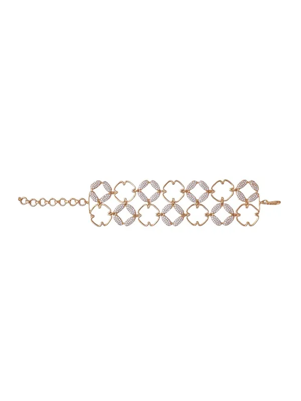 KAYRAH_Brass_Material_Gold_Plated_CZ_Stone_Studed-Bracelet_for_Women_|_Modern_Look_for_every_Girl,Women_|_Gifting_Accessories_(Design_7)
