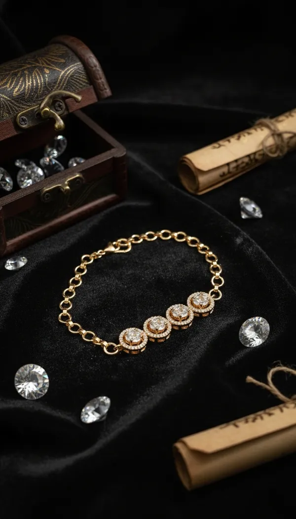KAYRAH_White_Brass_Material_Gold_Plated_Zicron_Stone_Studed-Bracelet_for_Women_|_Modern_Look_for_every_Girl,Women_|_Gifting_Accessories