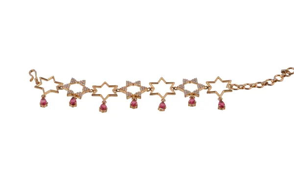 KAYRAH_Red_StoneStar_Shape_Design_Brass_Material_Gold_Plated_Zircon_Stone_Studed-Bracelet_for_Women_|_Modern_Look_for_every_Girl,_Women_|_Gifting_Accessories
