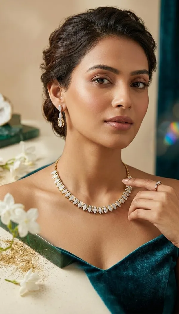 KAYRAH_Gold-Tone_Crystal_Embellished_Marquise_Necklace_Set_with_Matching_Drop_Earrings