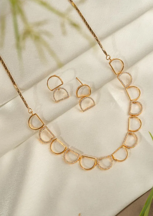KAYRAH_Women_White_Brass_Material_Crafted_Zircon_Stone_Studed_Necklace_with_Earrings_|_Modern,_Esthetic_Jewellery_for_Women_and_Girls|_Gifting_Accessories