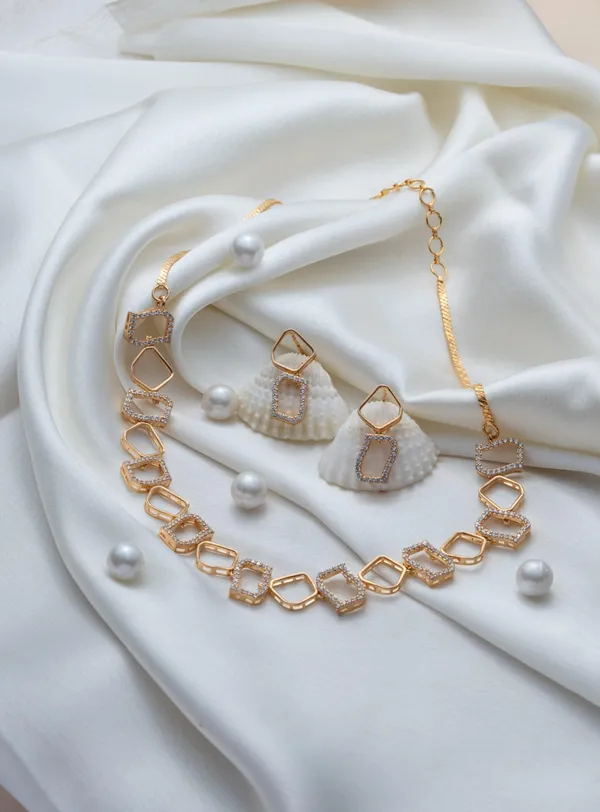 KAYRAH_Women_White_Brass_Material_Crafted_Zircon_Stone_Studed_Necklace_with_Earrings_|_Modern,_Esthetic_Jewellery_for_Women_and_Girls|_Gifting_Accessories