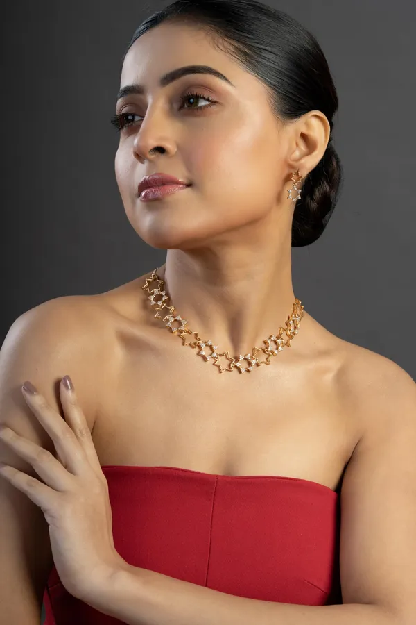 KAYRAH_Women_Pink_Brass_Material_Crafted_Zircon_Stone_Studed_Necklace_with_Earrings_|_Modern,_Esthetic_Jewellery_for_Women_and_Girls|_Gifting_Accessories