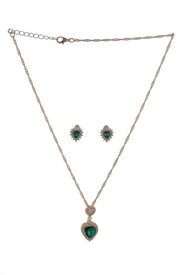 KAYRAH_Women_Green_Brass_Material_Crafted_Crystal_Stone_Studed_Necklace_with_Earrings_|_Modern,_Esthetic_Jewellery_for_Women_and_Girls|_Gifting_Accessories