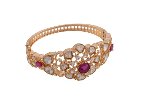 KAYRAH_Red_Brass_Material_Gold_Plated_Kundan_Stone_Studed-Bracelet_for_Women_|_Modern_Look_for_every_Girl,_Women_|_Gifting_Accessories