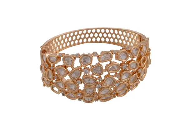 KAYRAH_White_Brass_Material_Gold_Plated_Kundan_Stone_Studed-Bracelet_for_Women_|_Modern_Look_for_every_Girl,_Women_|_Gifting_Accessories