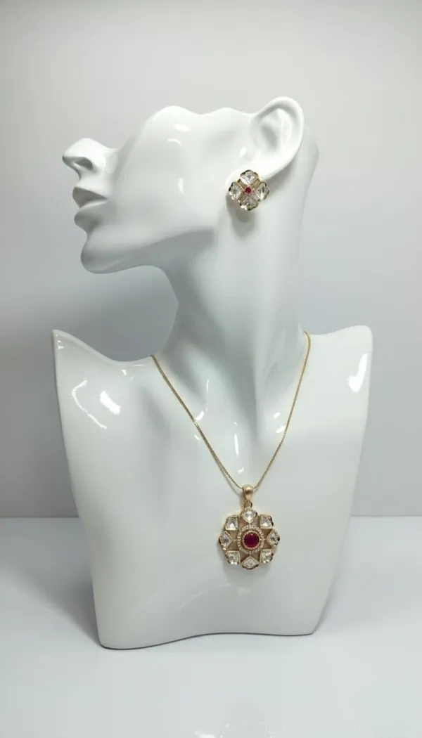 KAYRAH_Women_Red_Brass_Material_Crafted_Kundan_Stone_Studed_Necklace_with_Earrings_|_Modern,_Esthetic_Jewellery_for_Women_and_Girls|_Gifting_Accessories