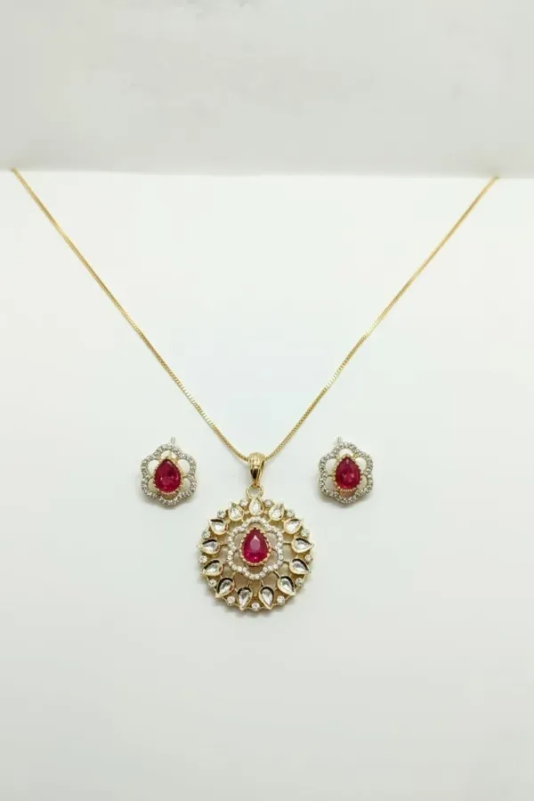 KAYRAH_Women_Red_Brass_Material_Crafted_Kundan_Stone_Studed_Necklace_with_Earrings_|_Modern,_Esthetic_Jewellery_for_Women_and_Girls|_Gifting_Accessories