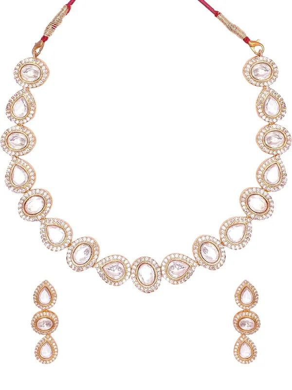 KAYRAH_Women_Brass_Material_Crafted_CZ_Stone_Studed_Necklace_with_Earrings_|_Modern,_Esthetic_Jewellery_for_Women|_Gifting_Accessories_(Design_6)
