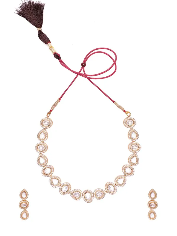 KAYRAH_Women_Brass_Material_Crafted_CZ_Stone_Studed_Necklace_with_Earrings_|_Modern,_Esthetic_Jewellery_for_Women|_Gifting_Accessories_(Design_6)