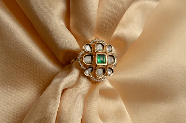 KAYRAH_Brass_Material_Topaz_Stone_Stud_Ring_for_Women_and_Girls_for_Every_Occassion_(Green_Pota)