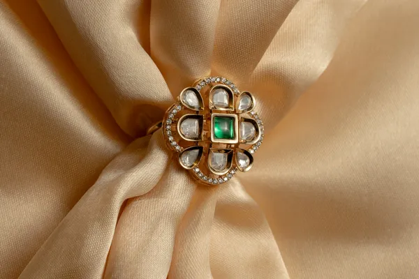 KAYRAH_Brass_Material_Topaz_Stone_Stud_Ring_for_Women_and_Girls_for_Every_Occassion_(Green_Pota)