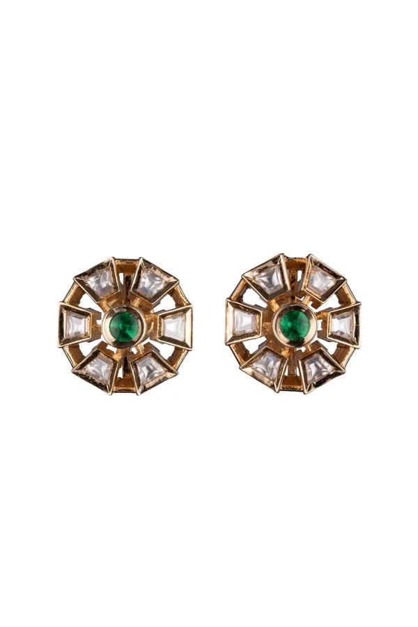 Kayrah_Green_Women_Brass_Material_Handcrafted_kundan_Stone_Studed_Push-Back_Closer_Earrings|_for_Women_and_Girls,_Gift_for_Every_Woman