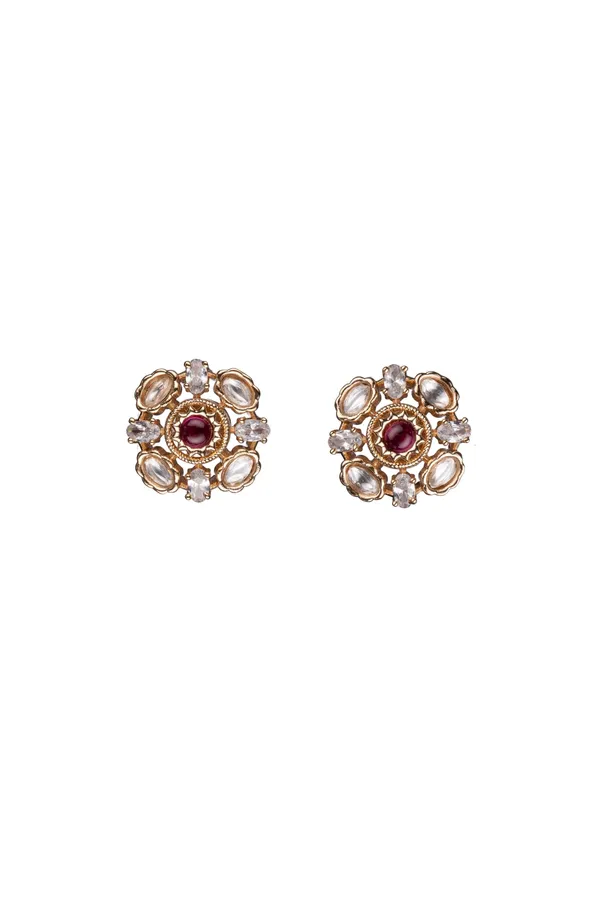 Kayrah_Red_Women_Brass_Material_Handcrafted_kundan_Stone_Studed_Push-Back_Closer_Earrings|_for_Women_and_Girls,_Gift_for_Every_Woman