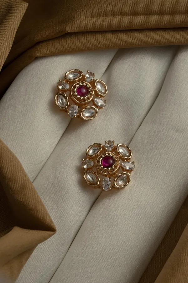 Kayrah_Red_Women_Brass_Material_Handcrafted_kundan_Stone_Studed_Push-Back_Closer_Earrings|_for_Women_and_Girls,_Gift_for_Every_Woman
