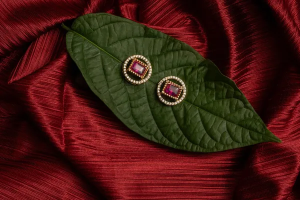 Kayrah_Red_Women_Brass_Material_Handcrafted_kundan_Stone_Studed_Push-Back_Closer_Earrings|_for_Women_and_Girls,_Gift_for_Every_Woman