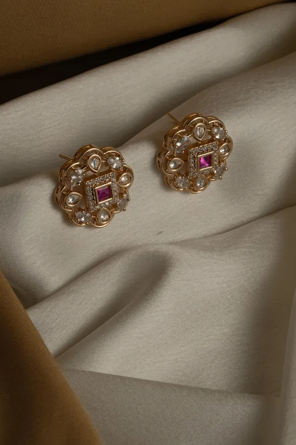 Kayrah_Red_Women_Brass_Material_Handcrafted_kundan_Stone_Studed_Push-Back_Closer_Earrings|_for_Women_and_Girls,_Gift_for_Every_Woman