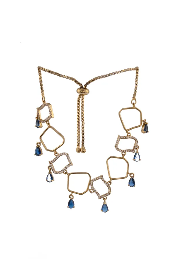 KAYRAH_Blue_Brass_Material_Gold_Plated_Zicron_Stone_Studed-Bracelet_for_Women_|_Modern_Look_for_every_Girl,_Women_|_Gifting_Accessories