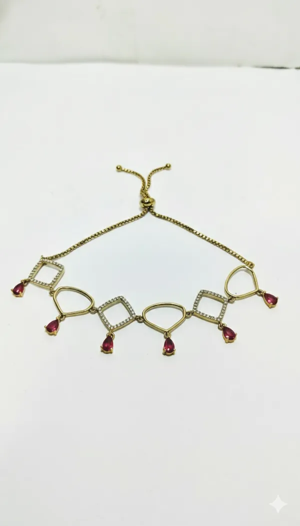 KAYRAH_Red_Brass_Material_Gold_Plated_Zicron_Stone_Studed-Bracelet_for_Women_|_Modern_Look_for_every_Girl,_Women_|_Gifting_Accessories