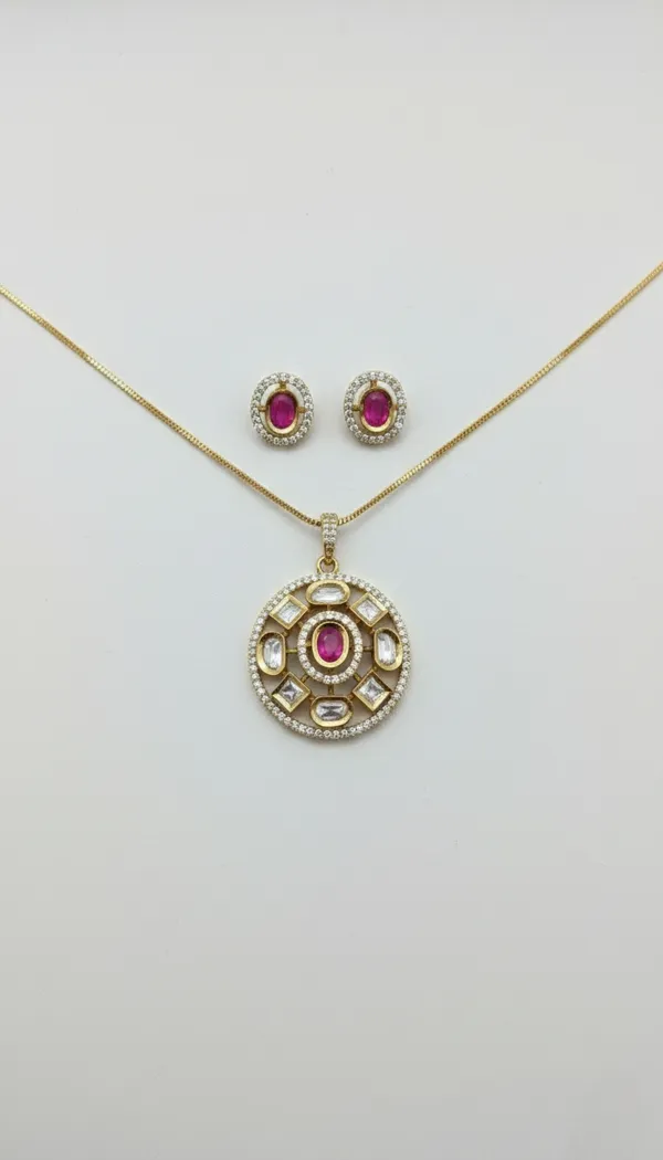 KAYRAH_Women_Red_Brass_Material_Crafted_Kundan_Stone_Studed_Necklace_with_Earrings_|_Modern,_Esthetic_Jewellery_for_Women_and_Girls|_Gifting_Accessories