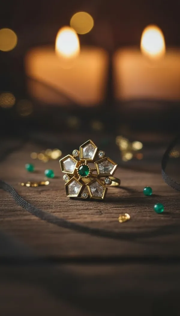 KAYRAH_Brass_Material_Topaz_Stone_Stud_Ring_for_Women_and_Girls_for_Every_Occassion_(Green_Pota)