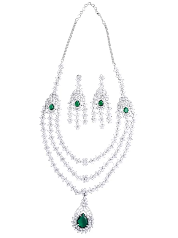 KAYRAH_Women_Green_Brass_Material_Crafted_CZ_Stone_Studed_Necklace_with_Earrings_|_Jewellery_Set_for_Women,_Girls_(Design_1)