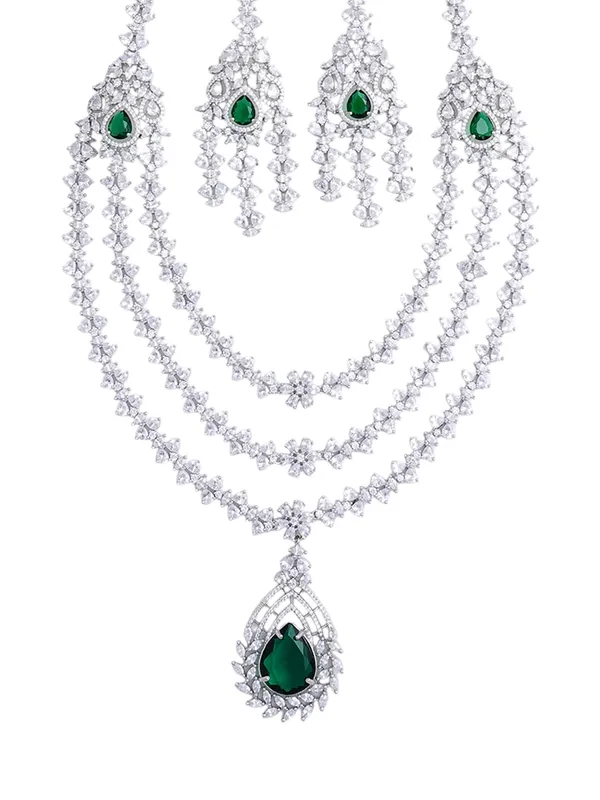 KAYRAH_Women_Green_Brass_Material_Crafted_CZ_Stone_Studed_Necklace_with_Earrings_|_Jewellery_Set_for_Women,_Girls_(Design_1)