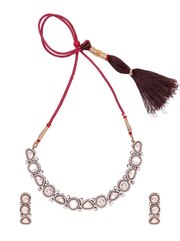 KAYRAH_Women_Brass_Material_Crafted_CZ_Stone_Studed_Necklace_with_Earrings_|_Modern,_Esthetic_Jewellery_for_Women|_Gifting_Accessories_(Design_11)