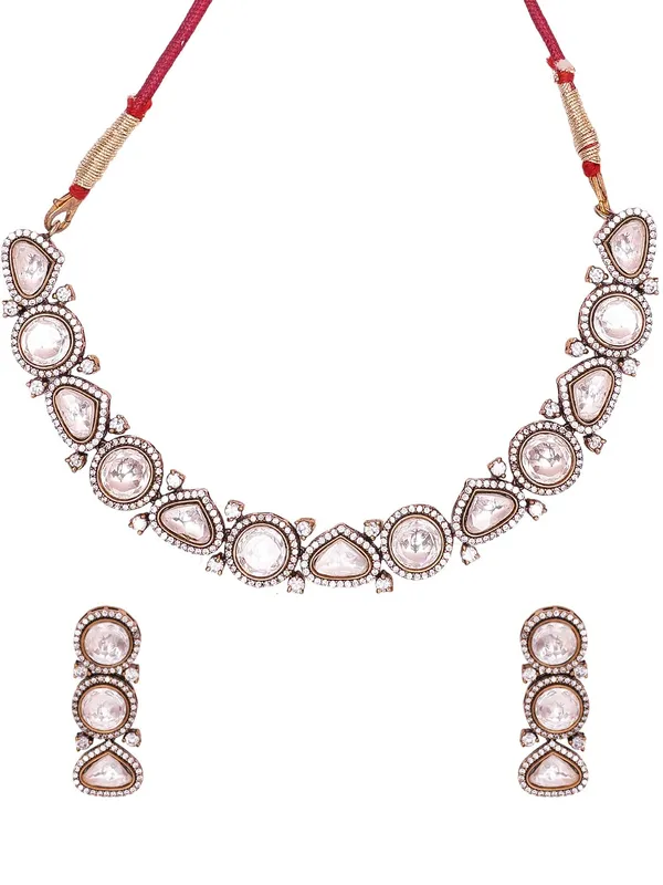 KAYRAH_Women_Brass_Material_Crafted_CZ_Stone_Studed_Necklace_with_Earrings_|_Modern,_Esthetic_Jewellery_for_Women|_Gifting_Accessories_(Design_11)