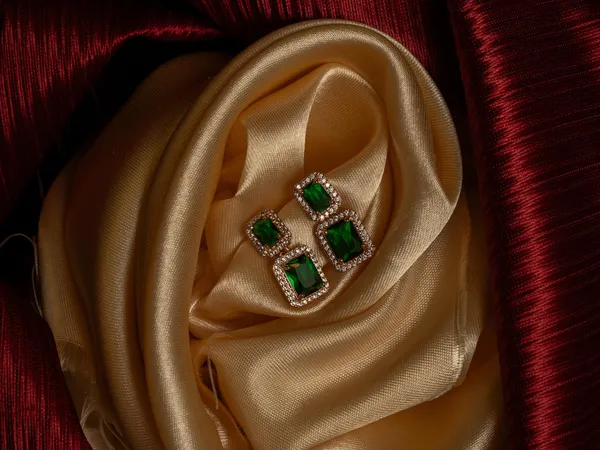 Kayrah_Green_Women_Brass_Material_Handcrafted_zircon_Stone_Studed_Push-Back_Closer_Earrings|_for_Women_and_Girls,_Gift_for_Every_Women