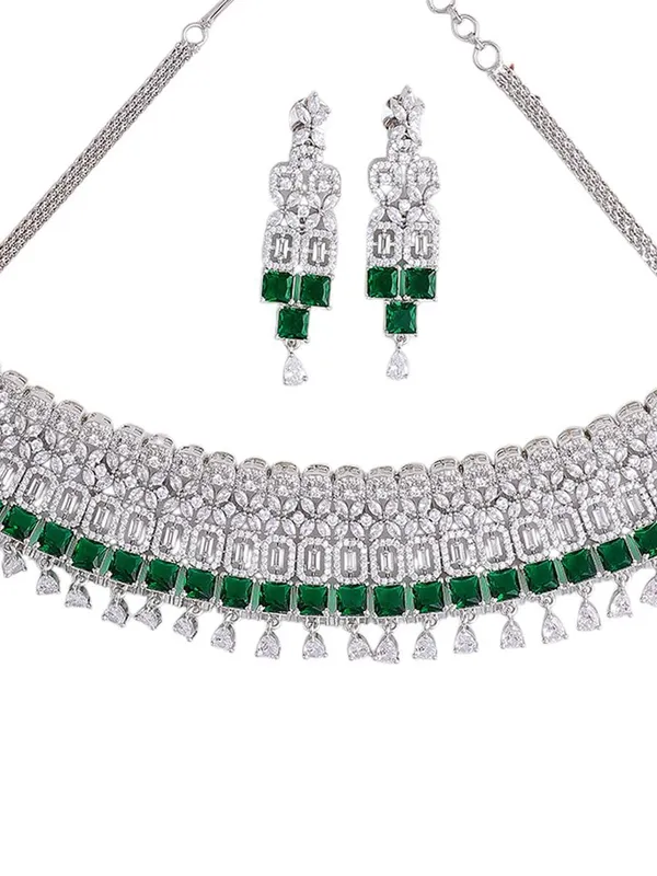 KAYRAH_Women_Green_Brass_Material_Crafted_CZ_Stone_Studed_Necklace_with_Earrings_|_Jewellery_Set_for_Women,_Girls_(Design_10)