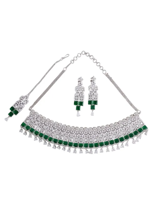 KAYRAH_Women_Green_Brass_Material_Crafted_CZ_Stone_Studed_Necklace_with_Earrings_|_Jewellery_Set_for_Women,_Girls_(Design_10)