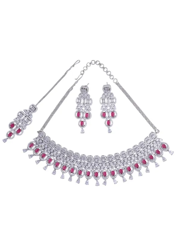 KAYRAH_Women_Pink_Brass_Material_Crafted_CZ_Stone_Studed_Necklace_with_Earrings_|_Jewellery_Set_for_Women,_Girls_(Design_4)
