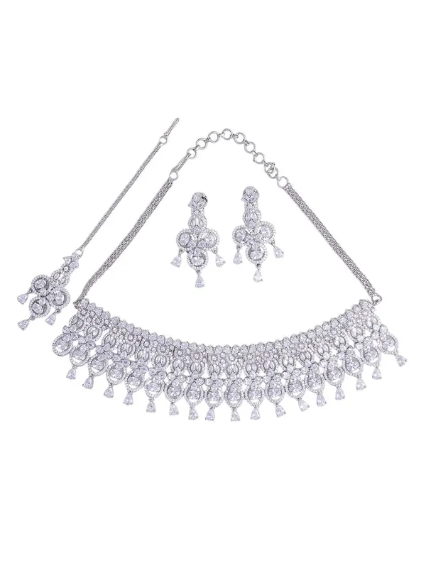 KAYRAH_Women_White_Brass_Material_Crafted_CZ_Stone_Studed_Necklace_with_Earrings_|_Jewellery_Set_for_Women,_Girls_(Design_6)