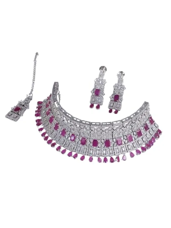 KAYRAH_Women_Pink_Brass_Material_Crafted_CZ_Stone_Studed_Necklace_with_Earrings_|_Jewellery_Set_for_Women,_Girls_(Design_6)