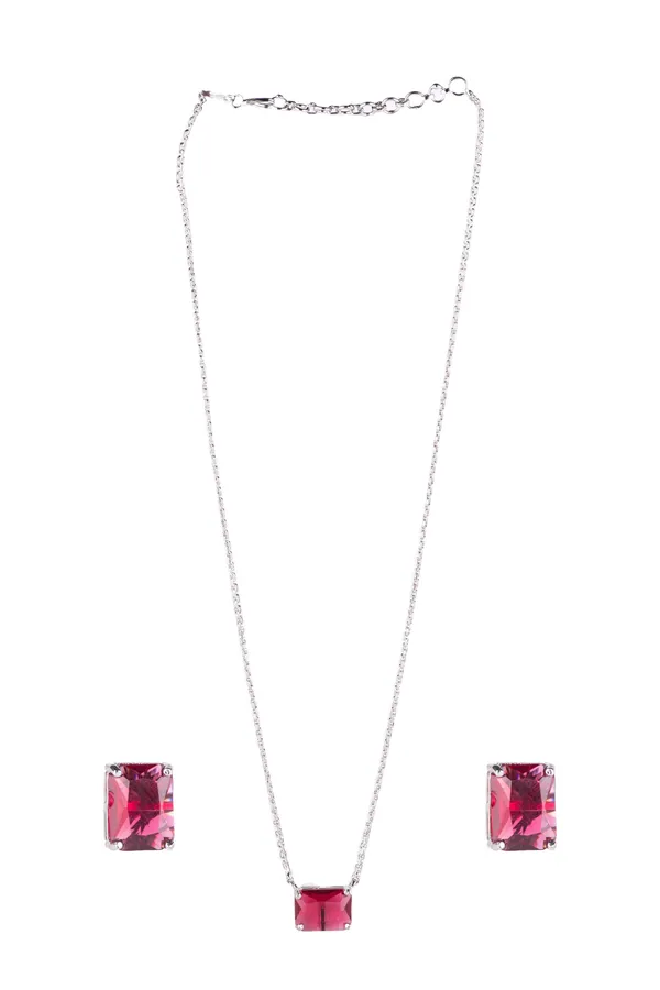 KAYRAH_High-polished_Brass_CZ_Stone_Pendant_Necklace,_Stud_Earrings_and_Ring_Set_for_Women_and_Girls_|_Gifting_Accessories_(Hydro_Red_2)