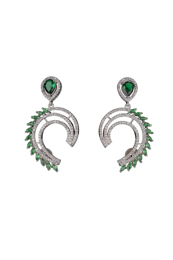 Kayrah_Green_Women_Brass_Material_Handcrafted_zircon_Stone_Studed_Push-Back_Closer_Earrings|_for_Women_and_Girls,_Gift_for_Every_Women