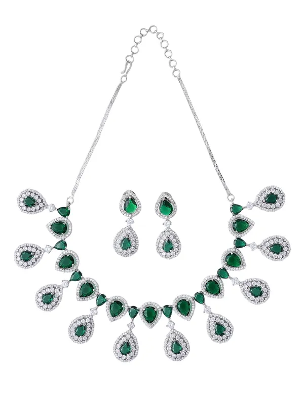 KAYRAH_Women_Green_Brass_Material_Crafted_CZ_Stone_Studed_Necklace_with_Earrings_|_Jewellery_Set_for_Women,_Girls_|_Gifting_Accessories_(Design_11)