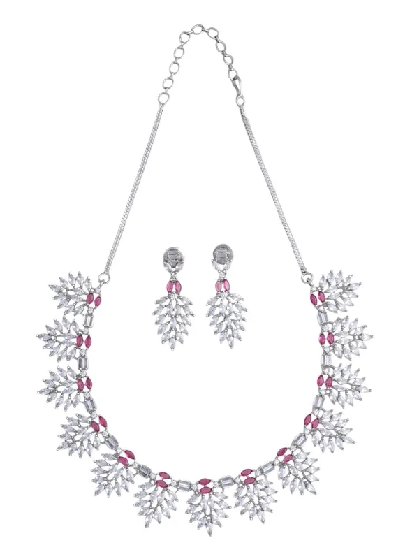 KAYRAH_Women_Pink_Brass_Material_Crafted_CZ_Stone_Studed_Necklace_with_Earrings_|_Jewellery_Set_for_Women,_Girls_|_Gifting_Accessories_(Design_5)