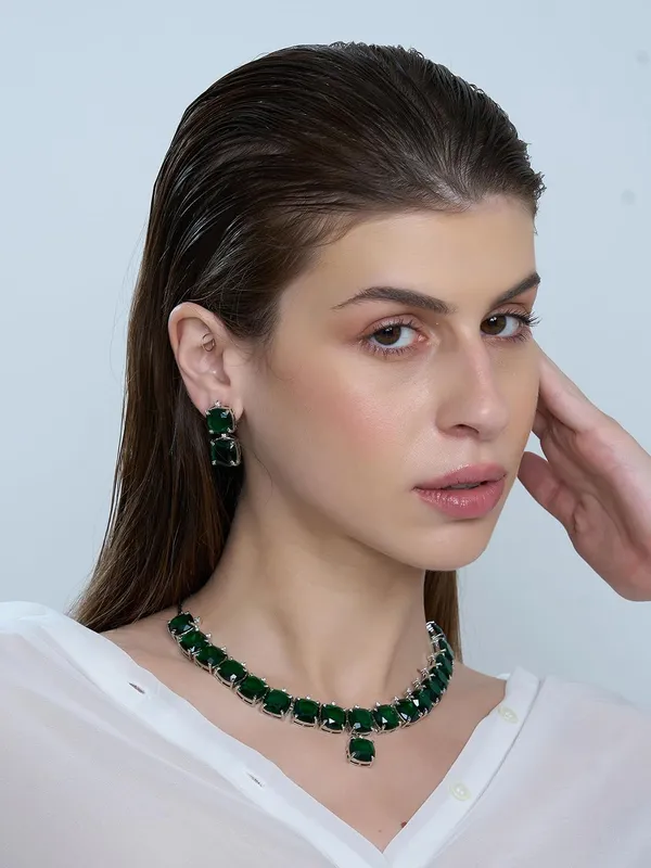 KAYRAH_Women_Green_Brass_Material_Crafted_CZ_Stone_Studed_Necklace_with_Earrings_|_Jewellery_Set_for_Women,_Girls_|_Gifting_Accessories_(Design_4)