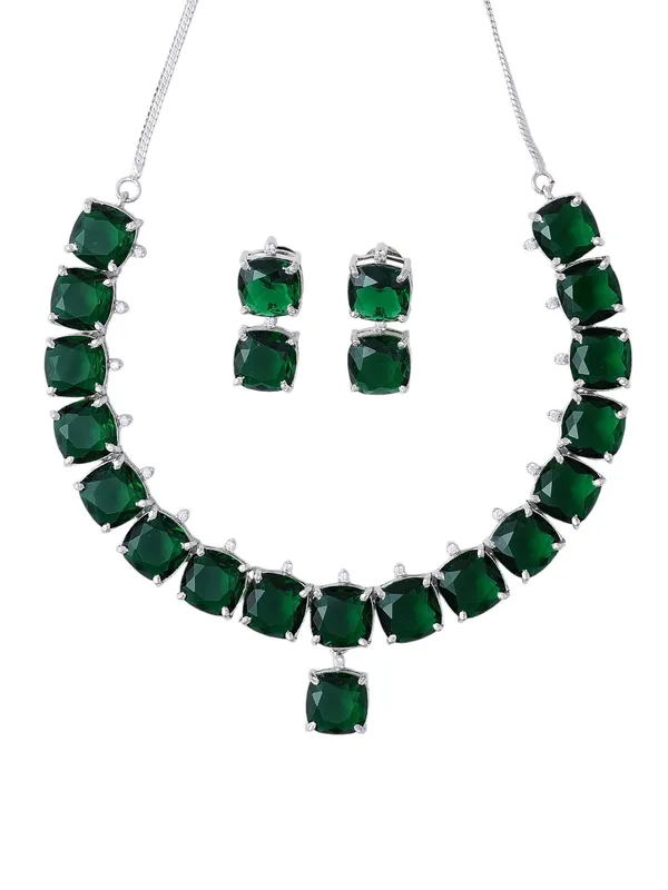 KAYRAH_Women_Green_Brass_Material_Crafted_CZ_Stone_Studed_Necklace_with_Earrings_|_Jewellery_Set_for_Women,_Girls_|_Gifting_Accessories_(Design_4)