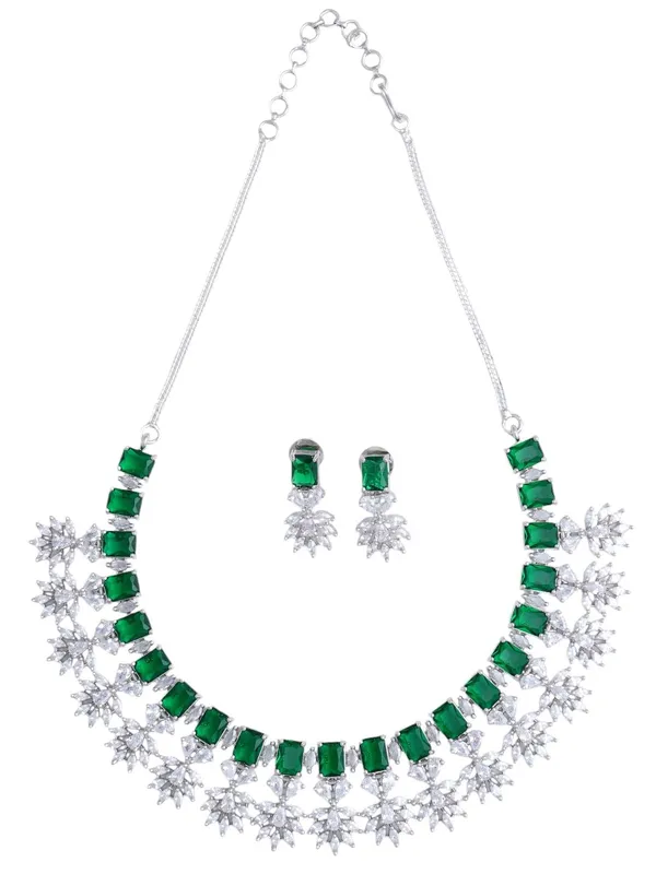 KAYRAH_Women_Green_Brass_Material_Crafted_CZ_Stone_Studed_Necklace_with_Earrings_|_Jewellery_Set_for_Women,_Girls_|_Gifting_Accessories_(Design_5)