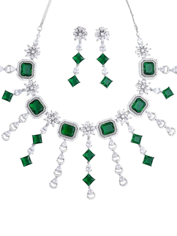 KAYRAH_Women_Green_Brass_Material_Crafted_CZ_Stone_Studed_Necklace_with_Earrings_|_Jewellery_Set_for_Women,_Girls_(Design_5)