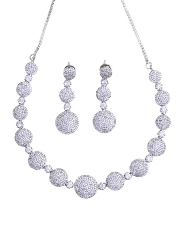 KAYRAH_Women_White_Brass_Material_Crafted_CZ_Stone_Studed_Necklace_with_Earrings_|_Jewellery_Set_for_Women,_Girls_(Design_5)